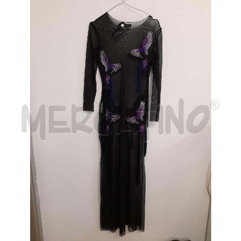 ABITO DONNA LES BOURDELLES NERO VELATO CON FRANGE  | Mercatino dell'Usato Bastia umbra 1