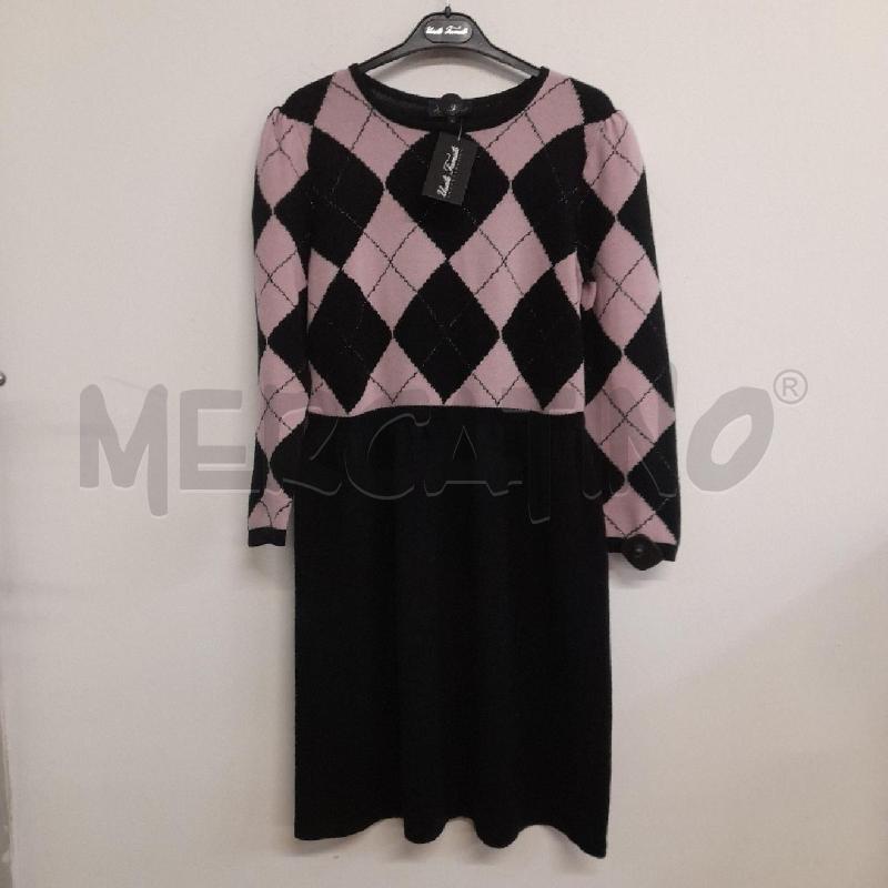 ABITO DONNA LUISA SPAGNOLI NERO ROSA ROMBI  | Mercatino dell'Usato Bastia umbra 1