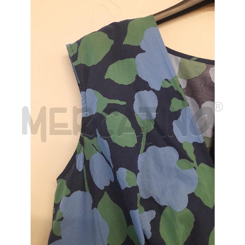 ABITO DONNA MARELLA BLU STAMPA FLOREALE AZZURRA | Mercatino dell'Usato Bastia umbra 2