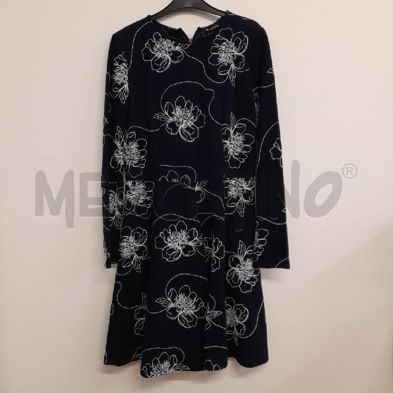 ABITO DONNA MAX&CO NERO RICAMO FIORE BIANCO  | Mercatino dell'Usato Bastia umbra 1