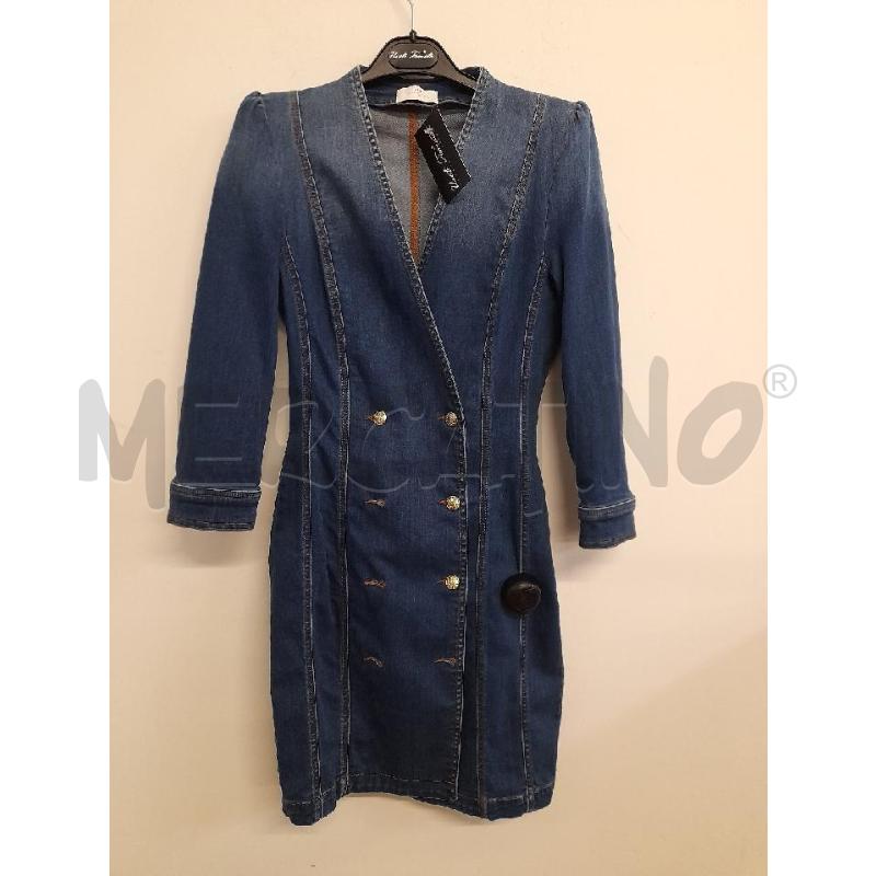 ABITO DONNA NENETTE DENIM BLU CON BOTTONI DORATI  | Mercatino dell'Usato Bastia umbra 1