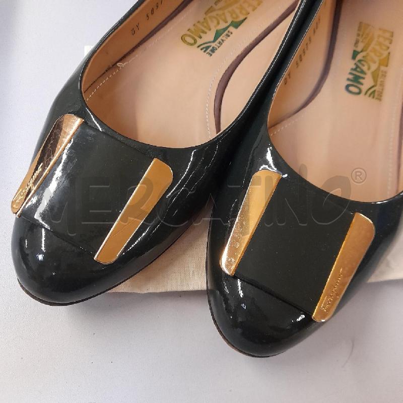 BALLERINA SALVATORE FERRAGAMO VERNICE VERDE | Mercatino dell'Usato Bastia umbra 2