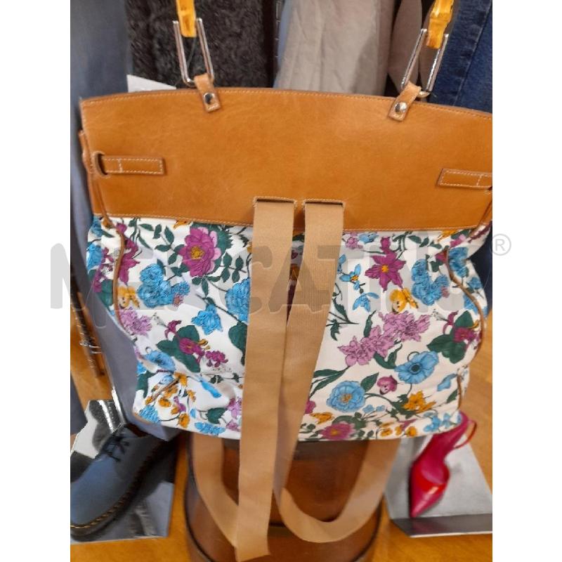 BORSA DONNA APRILE APRILE FIORI TELA E PELLE  | Mercatino dell'Usato Bastia umbra 3