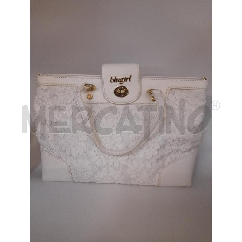 BORSA DONNA BLUGIRL BIANCA EFFETTO PIZZO (DIFETTI) | Mercatino dell'Usato Bastia umbra 1