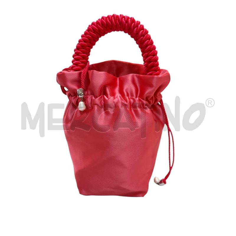 BORSA DONNA DA CERIMONIA A SECCHIELLO  HALITE ROSA SCURO  | Mercatino dell'Usato Bastia umbra 1
