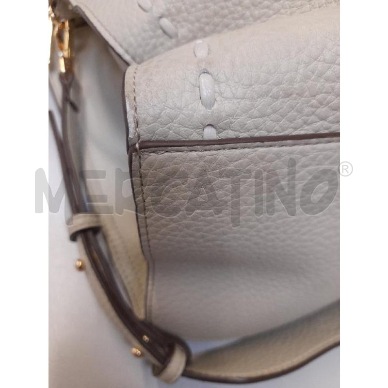 BORSA DONNA ERMANNO SCERVINO BEIGE EFFETTO MARTELLATO  | Mercatino dell'Usato Bastia umbra 4