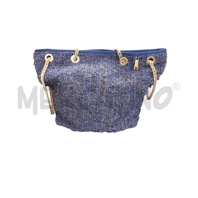 BORSA DONNA LA MILANESA BLU IN TWEED | Mercatino dell'Usato Bastia umbra 1