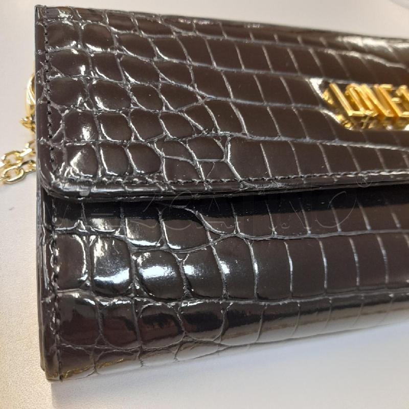 BORSA DONNA LOVE MOSCHINO NERA LUCIDA STAMPA COCCO  | Mercatino dell'Usato Bastia umbra 2