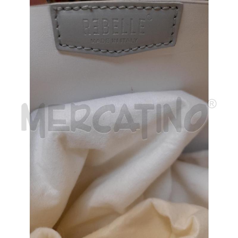 BORSA DONNA REBELLE MADE IN ITALY GRIGIO CHIARO  | Mercatino dell'Usato Bastia umbra 3