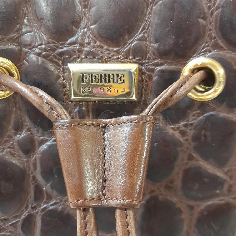 BORSA DONNA SECCHIELLO FERRE COCCO MARRONE  | Mercatino dell'Usato Bastia umbra 2