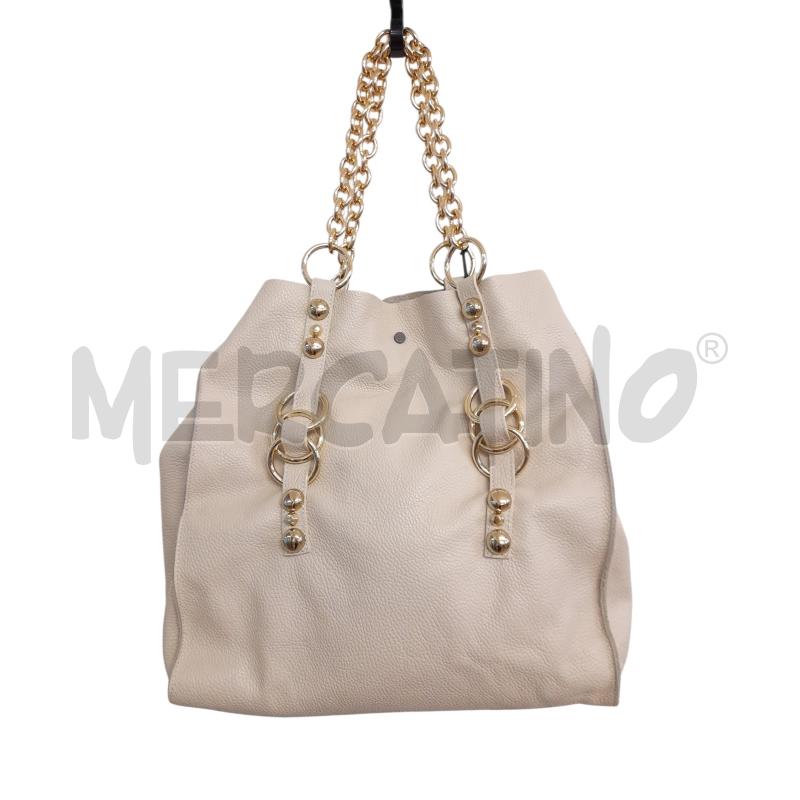 BORSA DONNA STEFANO GHILARDI BEIGE CATENA DORATA  | Mercatino dell'Usato Bastia umbra 1