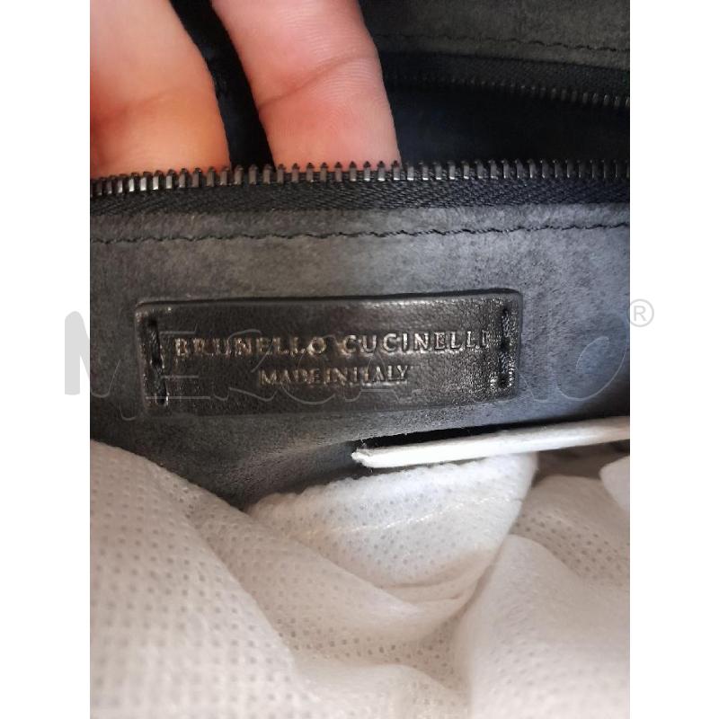 BRUNELLO CUCINELLI HOBO IN PELLE NERO INTERNO SUEDE | Mercatino dell'Usato Bastia umbra 4