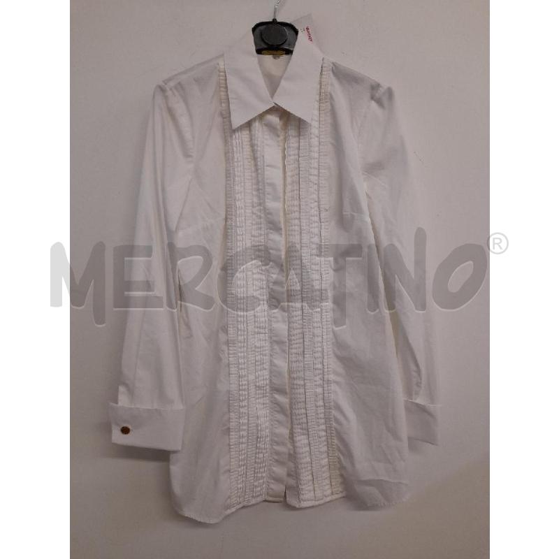 CAMICIA DONNA LUISA SPAGNOLI BIANCA ROUGES LUNGA  | Mercatino dell'Usato Bastia umbra 1
