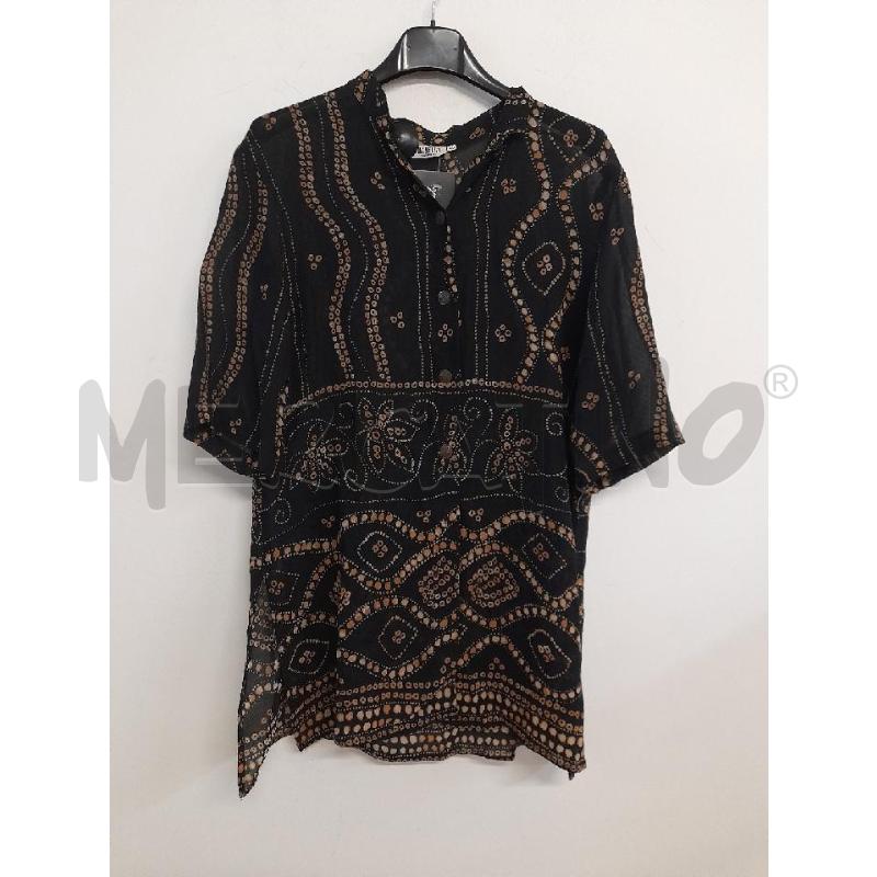 CAMICIA DONNA MARELLA NERA DIS BEIGE  | Mercatino dell'Usato Bastia umbra 1