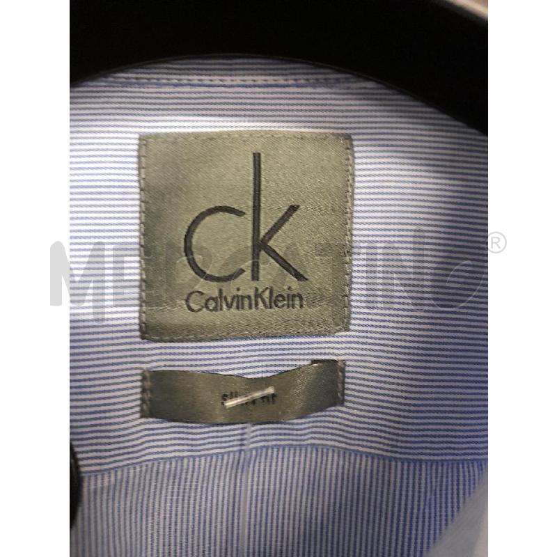CAMICIA UOMO CALVIN KLEIN RIGHINE AZZURRE | Mercatino dell'Usato Bastia umbra 2