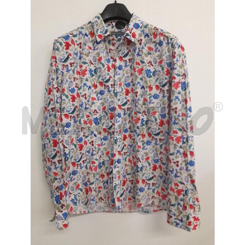 CAMICIA UOMO DANIELE ALESSANDRINI STAMPA FLOREALE ROSSA BLU  | Mercatino dell'Usato Bastia umbra 1