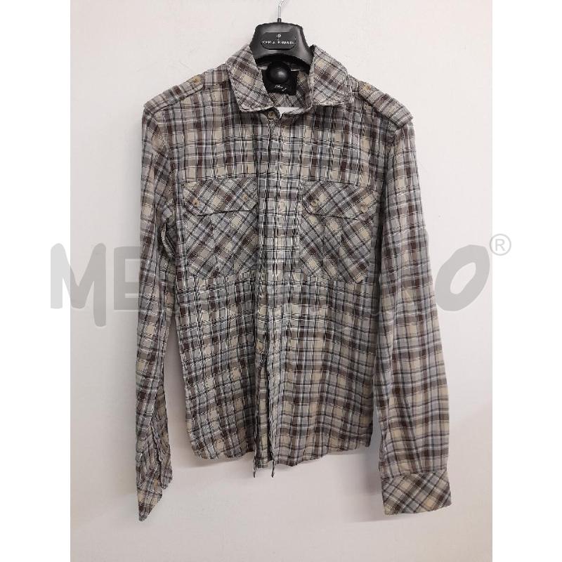 CAMICIA UOMO D&G RIGHE BEIGE MARRONI  | Mercatino dell'Usato Bastia umbra 1