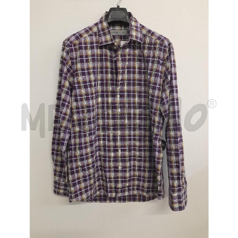 CAMICIA UOMO ETRO QUADRI VIOLA RIGA BIANCA  | Mercatino dell'Usato Bastia umbra 1