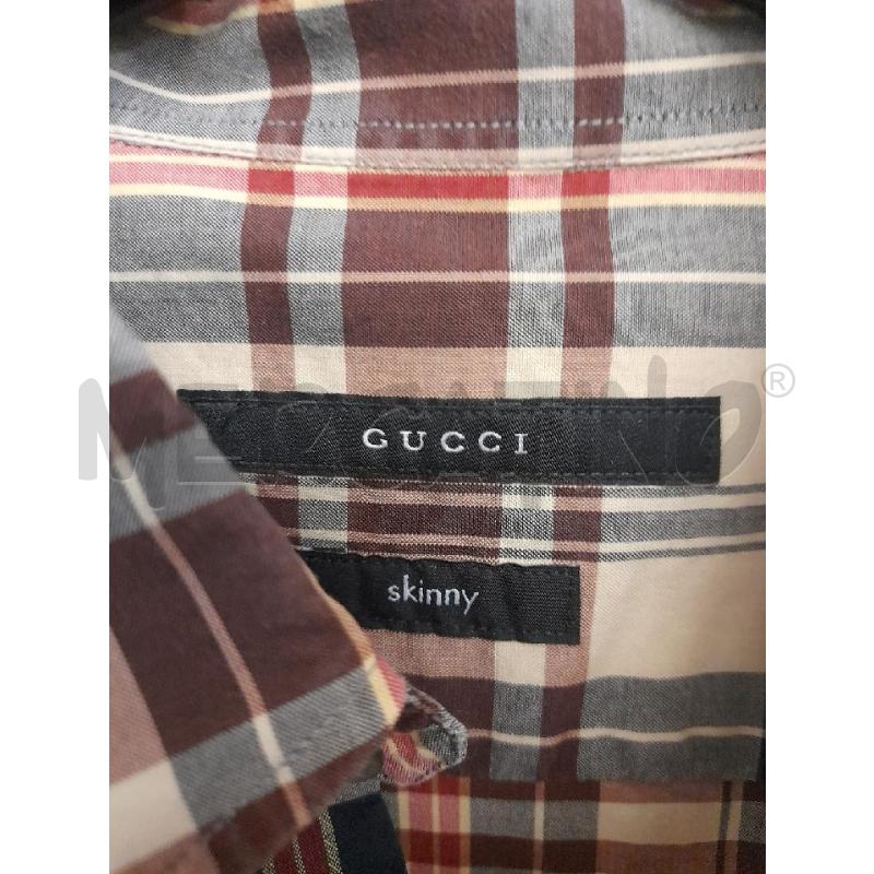 CAMICIA UOMO GUCCI TARTAN BEIGE BLU  | Mercatino dell'Usato Bastia umbra 3