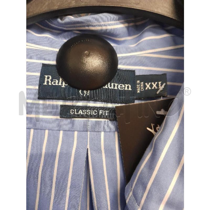 CAMICIA UOMO RALPH LAUREN AZZURRO RIGHE | Mercatino dell'Usato Bastia umbra 2