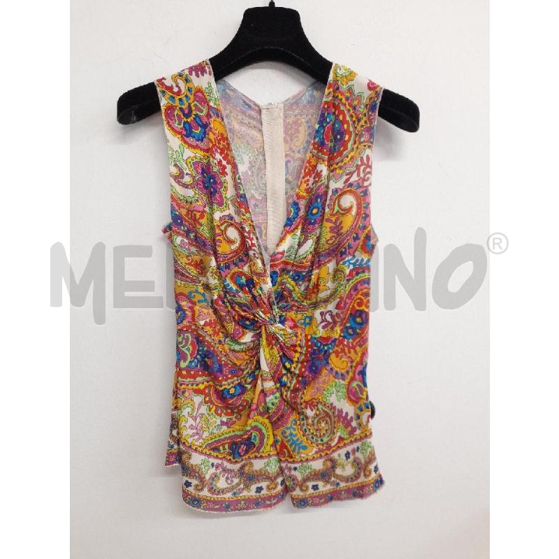 CANOTTA DONNA D&G STAMPA FANTA GIALLO E FUCSIA  | Mercatino dell'Usato Bastia umbra 1