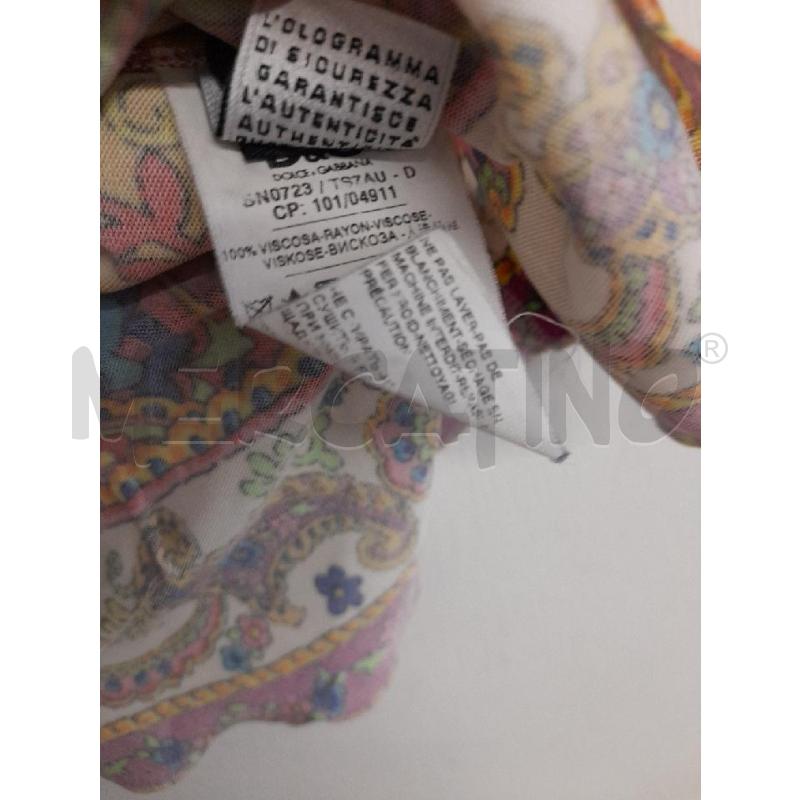 CANOTTA DONNA D&G STAMPA FANTA GIALLO E FUCSIA  | Mercatino dell'Usato Bastia umbra 2
