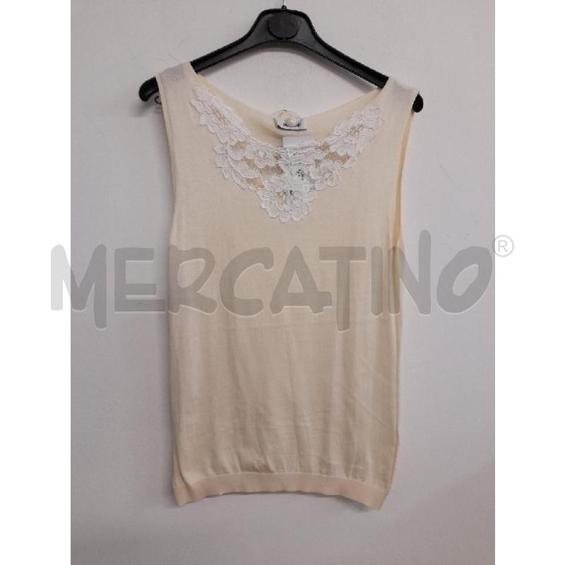 CANOTTA DONNA MOSCHINO PANNA MISTO SETA  | Mercatino dell'Usato Bastia umbra 1