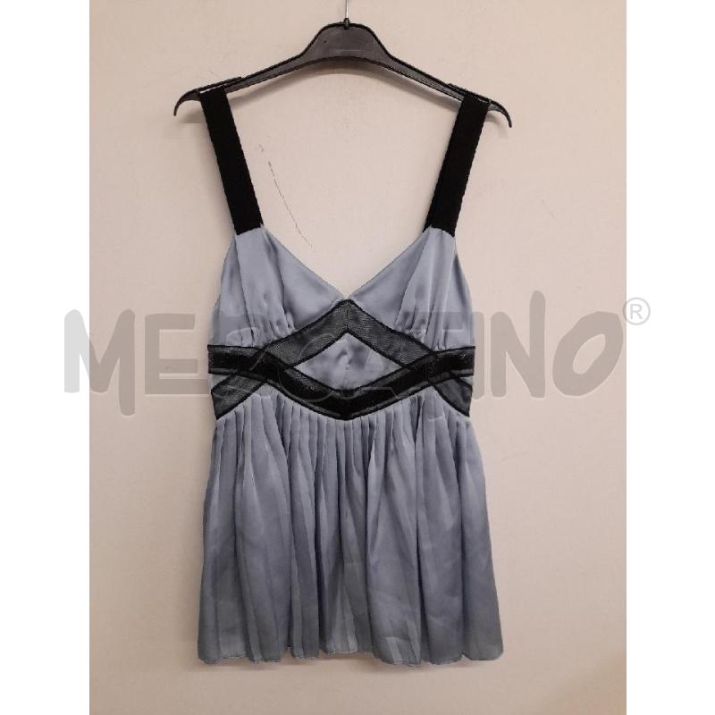 CANOTTA DONNA PINKO AZZURRA LUCIDA DET NERO  | Mercatino dell'Usato Bastia umbra 1