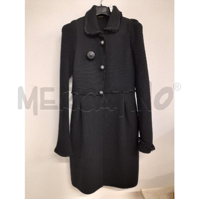 CAPPOTTO DONNA BLUMARINE IN MAGLIA NERO BOTTONE GIOIELLO  | Mercatino dell'Usato Bastia umbra 1