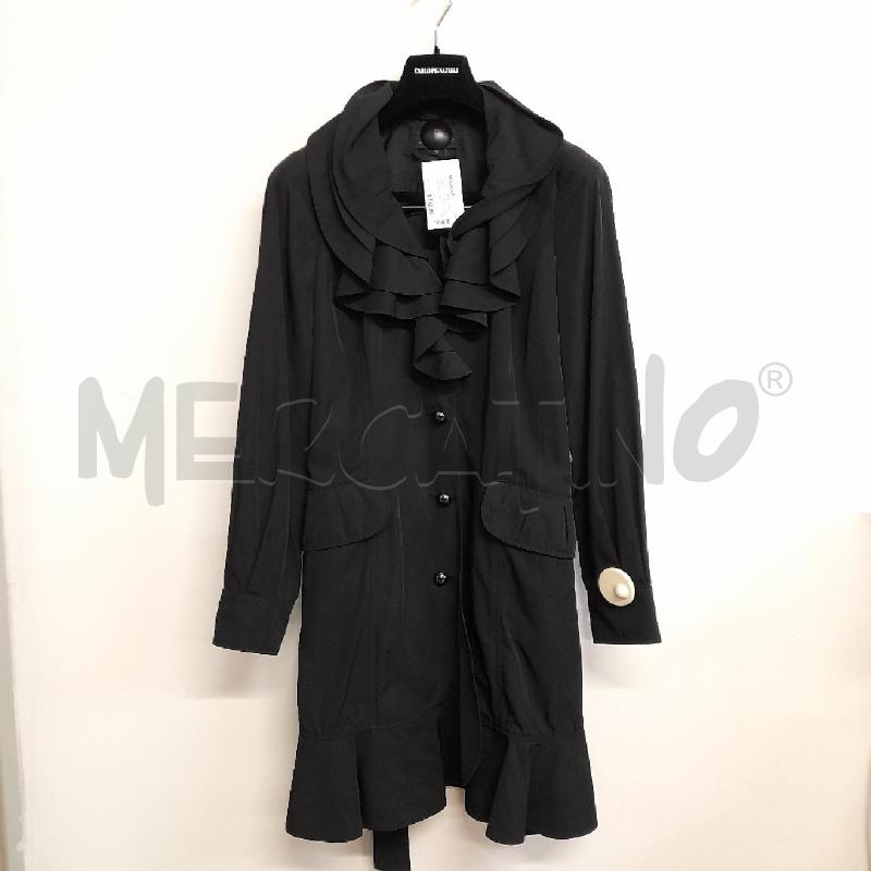 CAPPOTTO DONNA LUISA SPAGNOLI NERO CON BALZE | Mercatino dell'Usato Bastia umbra 1