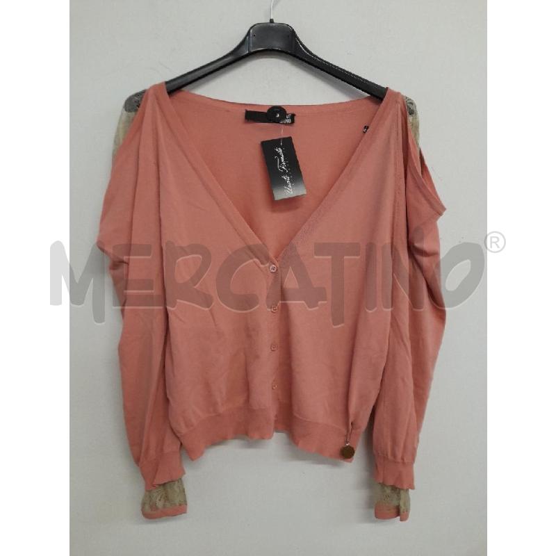 CARDIGAN DONNA LOVE MOSCHINO ROSA DET PIZZO BEIGE  | Mercatino dell'Usato Bastia umbra 1