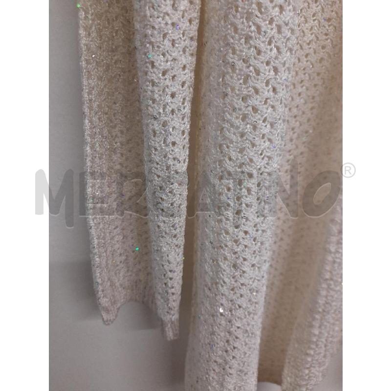 CARDIGAN DONNA LUISA SPAGNOLI BIANCA TRAFORATA CON PAILLETTES  | Mercatino dell'Usato Bastia umbra 2