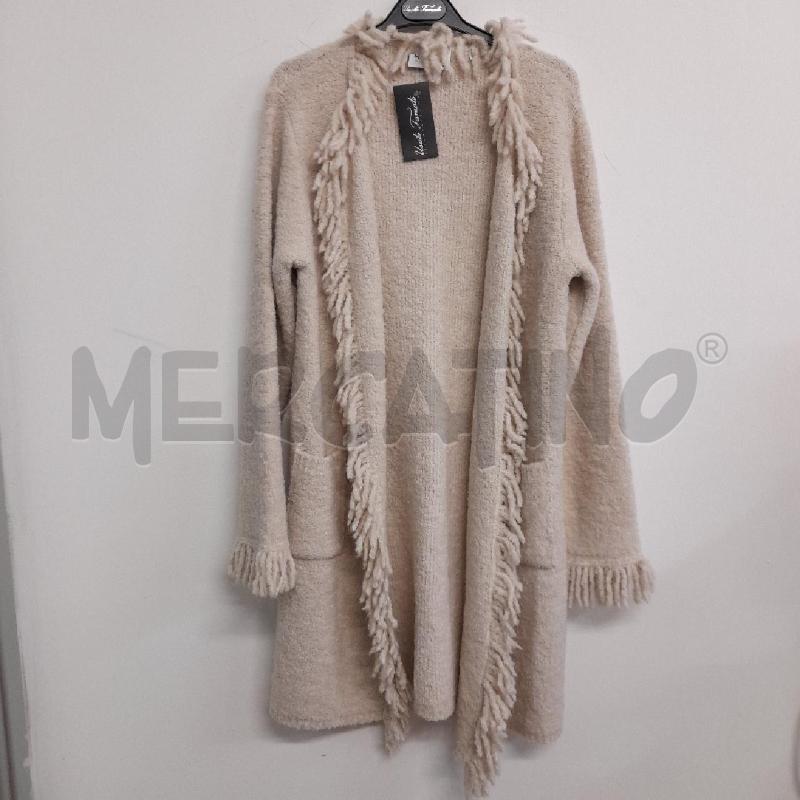 CARDIGAN DONNA MARELLA BEIGE CHIARO CON FRANGE  | Mercatino dell'Usato Bastia umbra 1