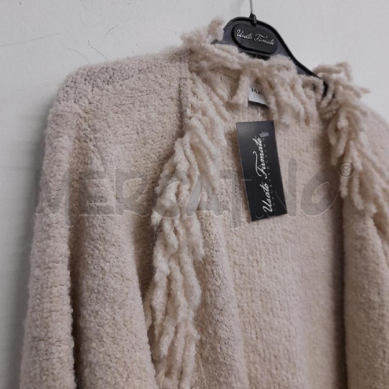 CARDIGAN DONNA MARELLA BEIGE CHIARO CON FRANGE  | Mercatino dell'Usato Bastia umbra 2