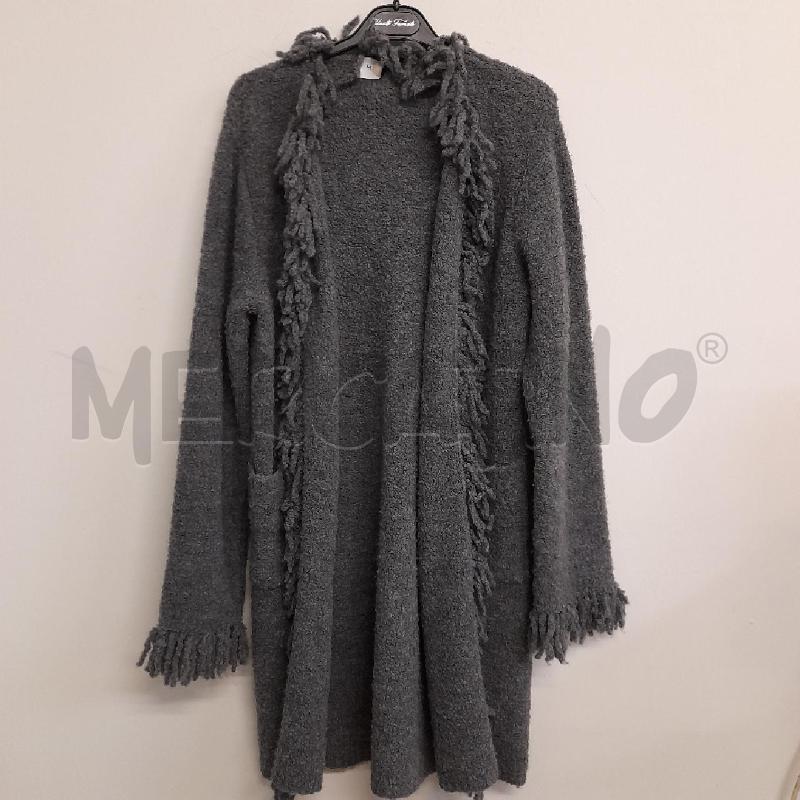 CARDIGAN DONNA MARELLA GRIGIO CON FRANGE  | Mercatino dell'Usato Bastia umbra 1