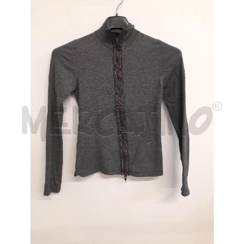CARDIGAN DONNA RIVAMONTI GRIGIO MISTO LANA ZIP  | Mercatino dell'Usato Bastia umbra 1