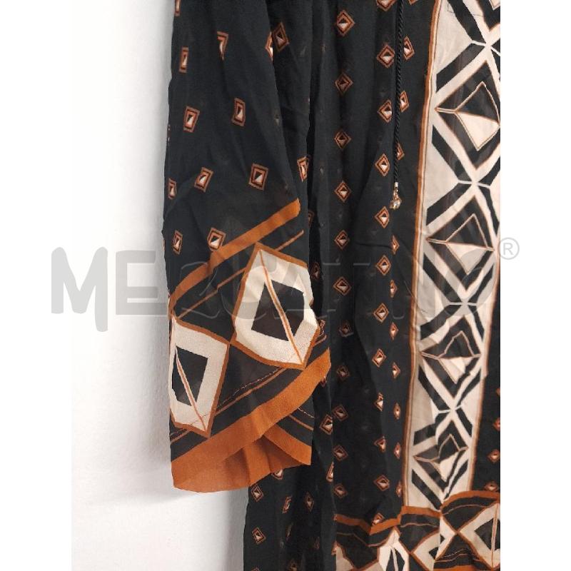 CASACCA DONNA ELENA MIRO NERA STAMPA GEOMETRICA MARRONE  | Mercatino dell'Usato Bastia umbra 2