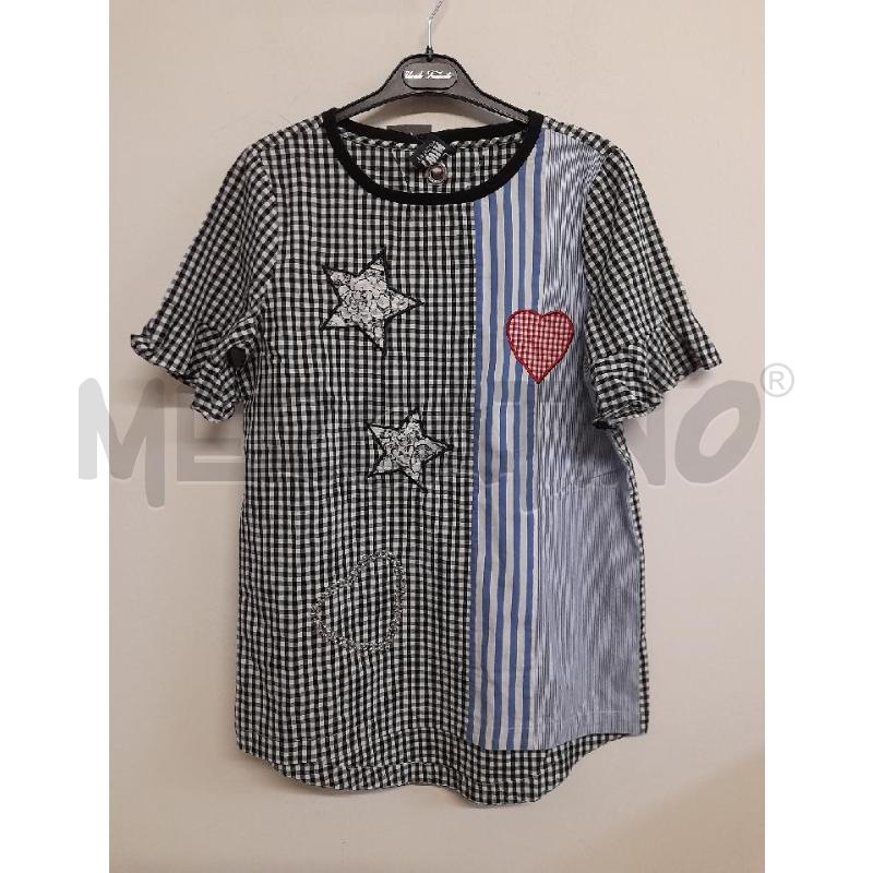 CASACCA DONNA TWINSET QUADRETTI NERI E RIGHE AZZURRE | Mercatino dell'Usato Bastia umbra 1