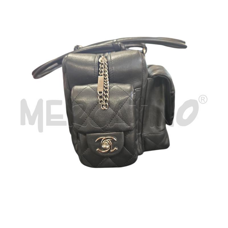 CHANEL CAMBON REPORTER MULTITASCHE IN VITELLO NERO | Mercatino dell'Usato Bastia umbra 2