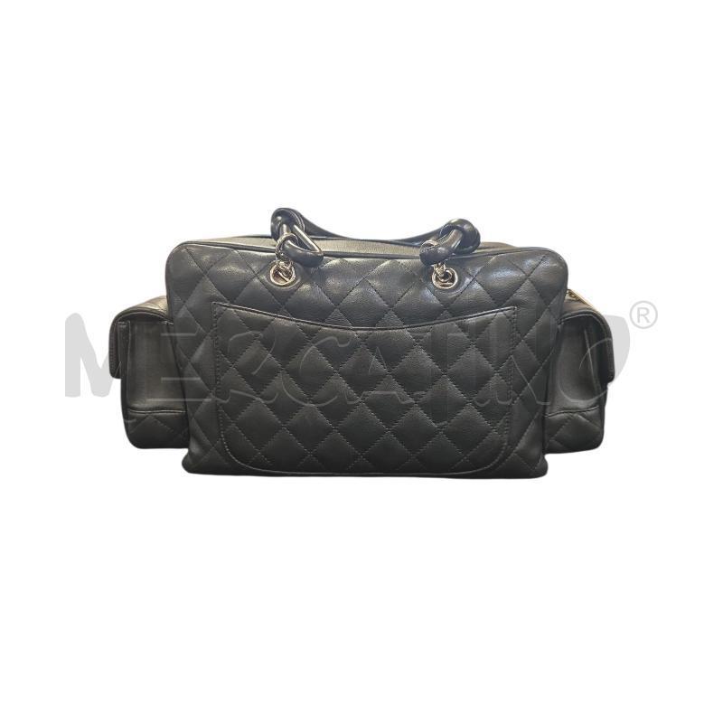 CHANEL CAMBON REPORTER MULTITASCHE IN VITELLO NERO | Mercatino dell'Usato Bastia umbra 3