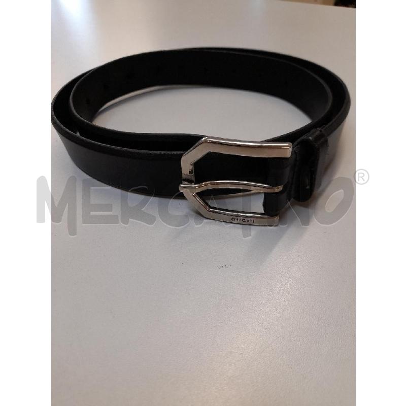 CINTURA GUCCI PELLE NERO FIBBIA ESAGONALE | Mercatino dell'Usato Bastia umbra 1