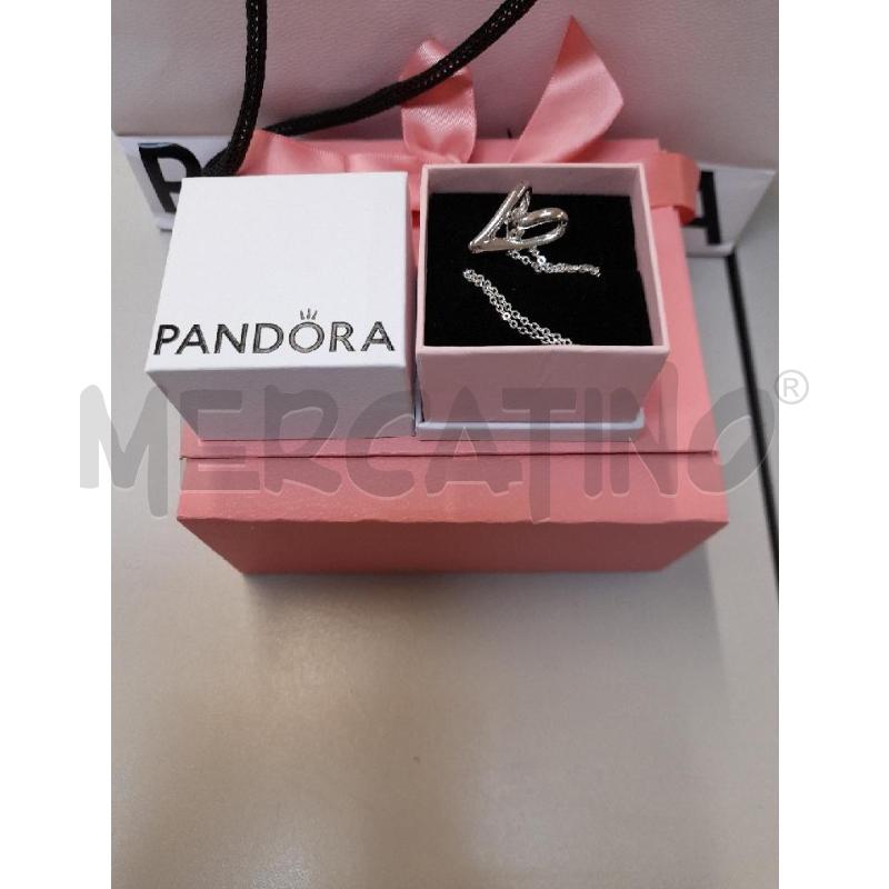 COLLANA PANDORA CIONDOLO CUORE CON SCATOLA E BUSTA  | Mercatino dell'Usato Bastia umbra 1