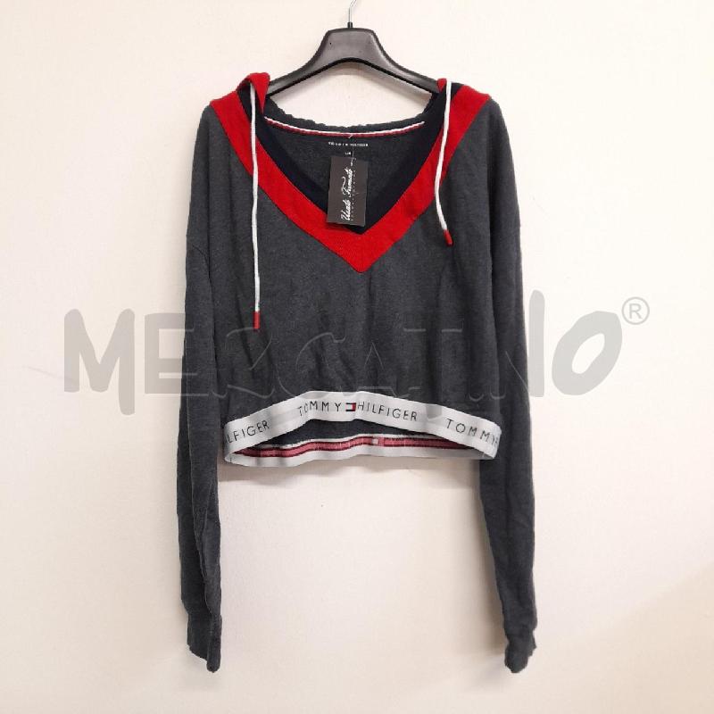 FELPA DONNA TOMMY HILFIGER BLU CON CAPPUCCIO  | Mercatino dell'Usato Bastia umbra 1