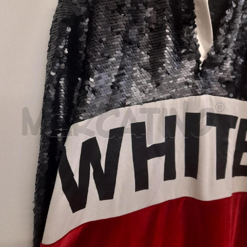 FELPA DONNA WHITE PAILLETTES COLLETTO BIANCO  | Mercatino dell'Usato Bastia umbra 3