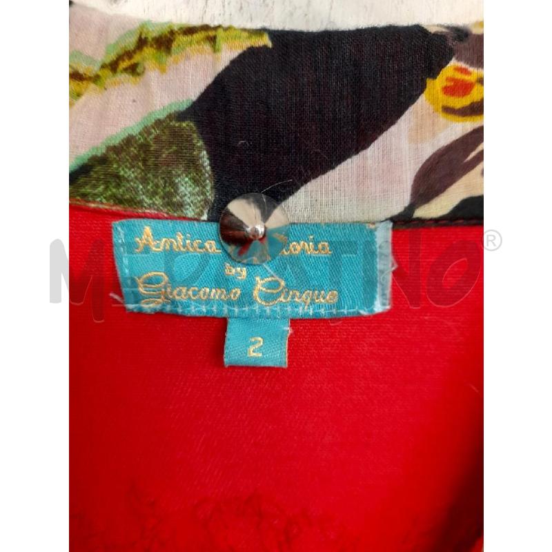 GIUBBINO DONNA ANTICA SARTORIA ROSSO DENIM CON PERLINE  | Mercatino dell'Usato Bastia umbra 3