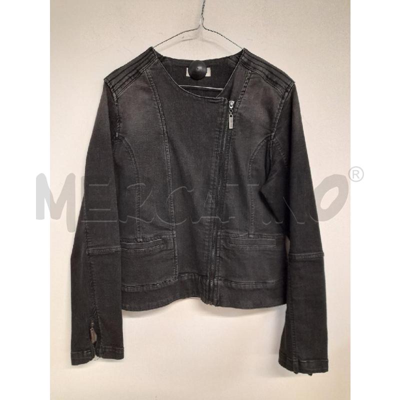 GIUBBINO DONNA FIORELLA RUBINO DENIM NERO  | Mercatino dell'Usato Bastia umbra 1