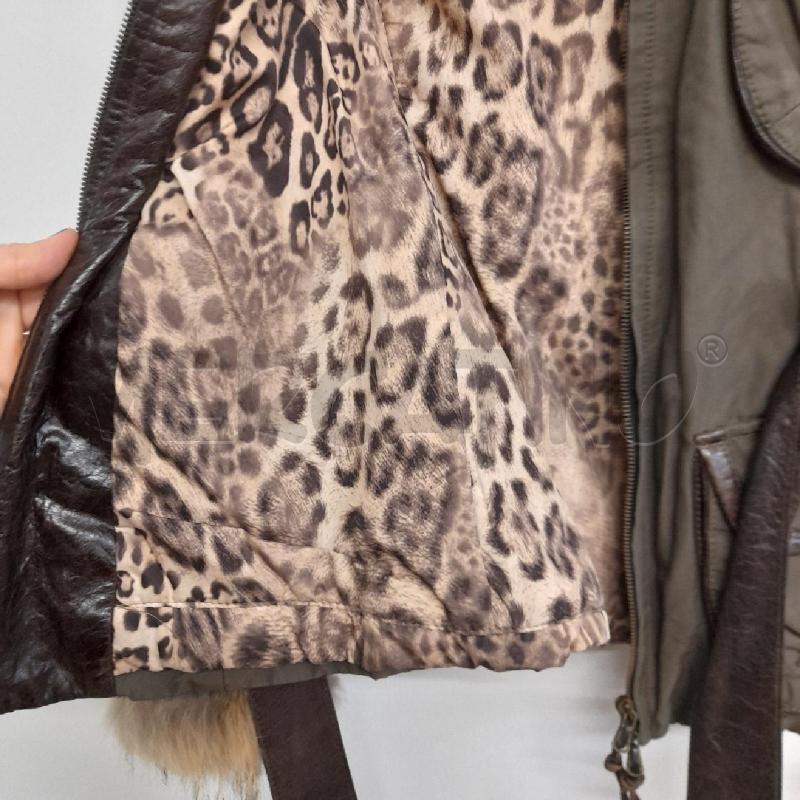 GIUBBINO DONNA FONTANELLI VERDE DETTAGLIO PELLICCIA E PELLE  | Mercatino dell'Usato Bastia umbra 3