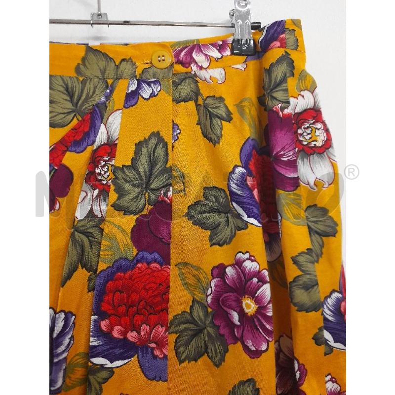GONNA LUISA SPAGNOLI GIALLA FIORI COLORATI  | Mercatino dell'Usato Bastia umbra 2