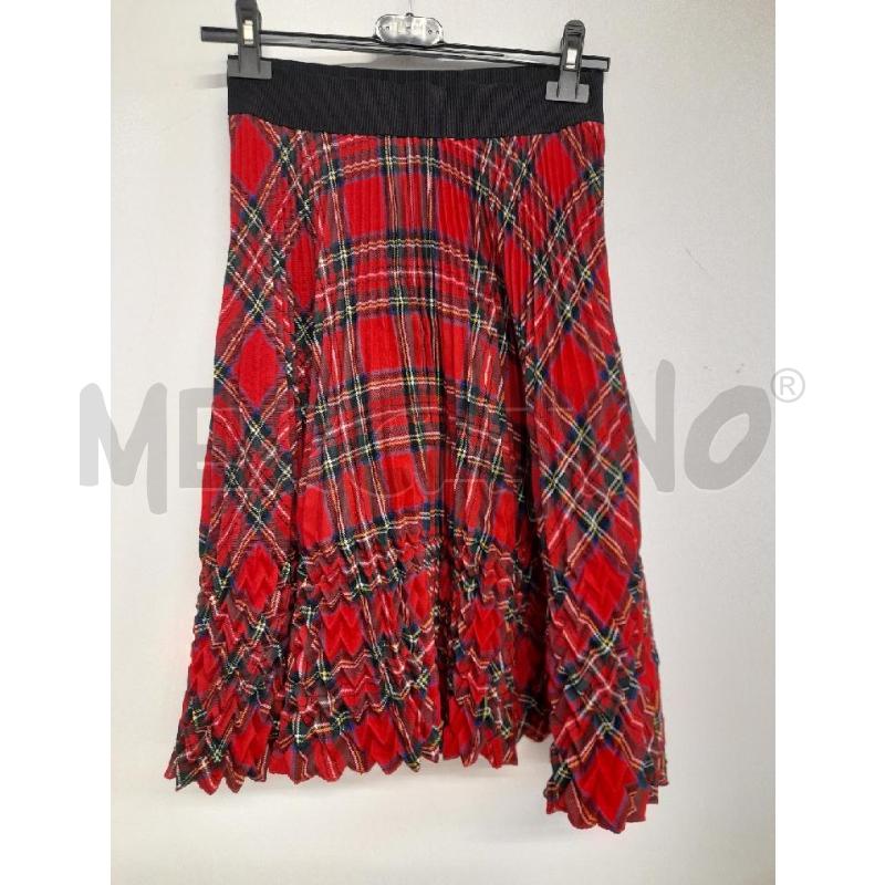 GONNA LUISA SPAGNOLI TARTAN ROSSA EFFETTO GOFFRATO | Mercatino dell'Usato Bastia umbra 1