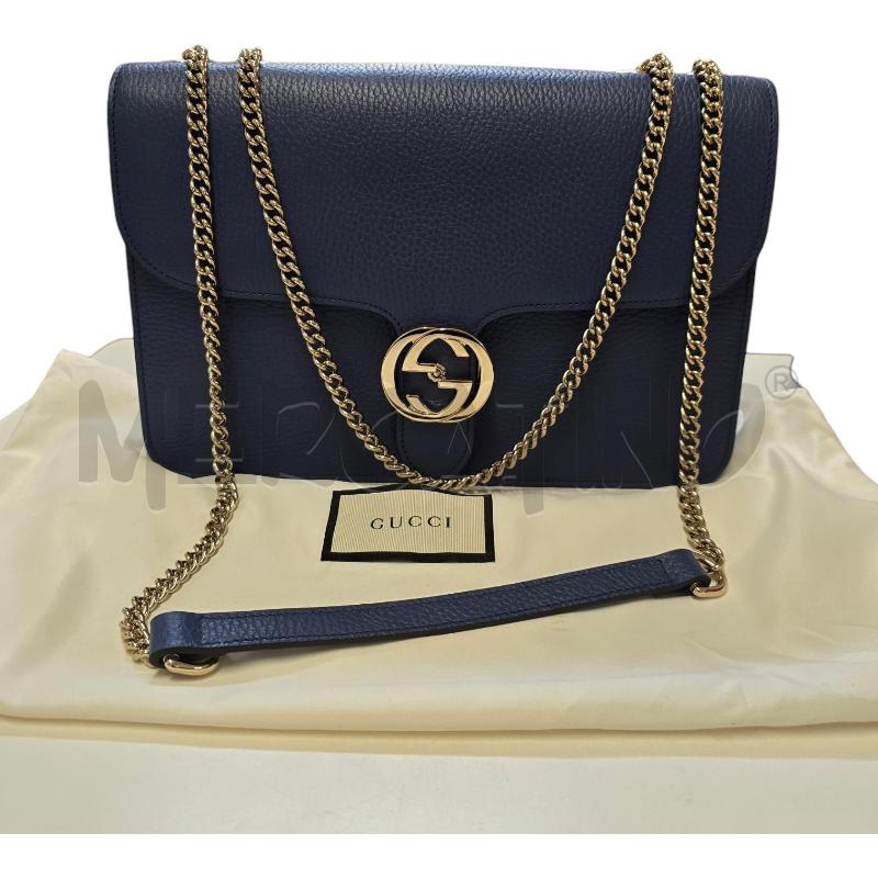 GUCCI INTERLOCKING BLUETTE E PALLADIO  | Mercatino dell'Usato Bastia umbra 1